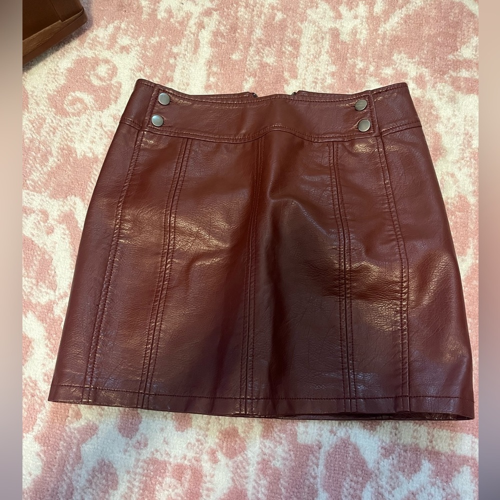 Free people leather skirt